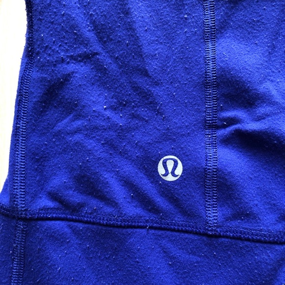 Lululemon Zip Up Striped Logo Jacket in Blue Size 8 - Picture 12 of 14
